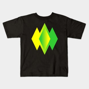 Yellow-Green Diamonds Kids T-Shirt